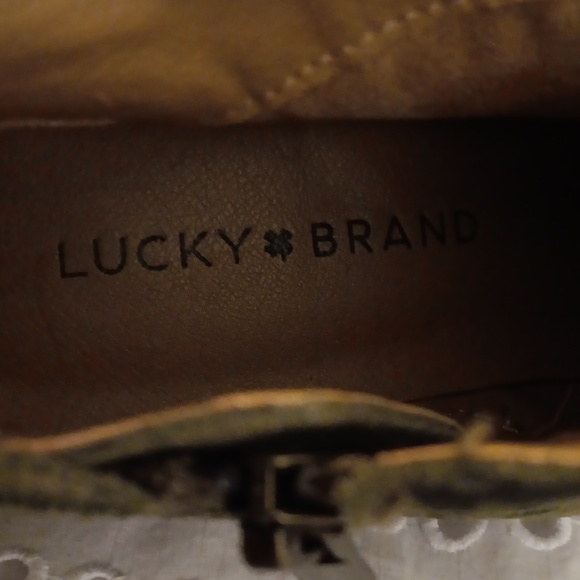 Lucky Brand Camo print Suede Booties Sz 7M - Picture 8 of 8